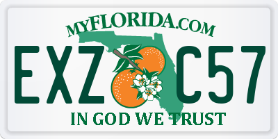 FL license plate EXZC57