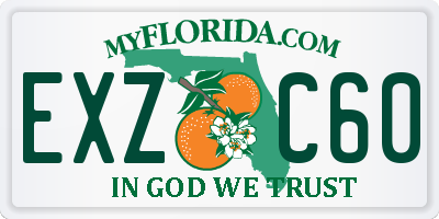 FL license plate EXZC60