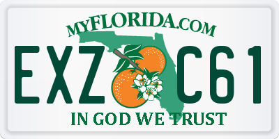 FL license plate EXZC61