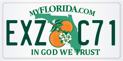 FL license plate EXZC71