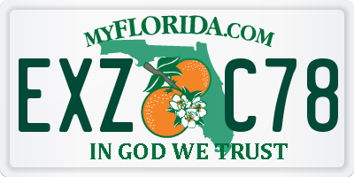 FL license plate EXZC78
