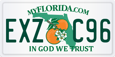 FL license plate EXZC96