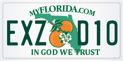 FL license plate EXZD10