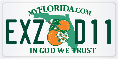 FL license plate EXZD11