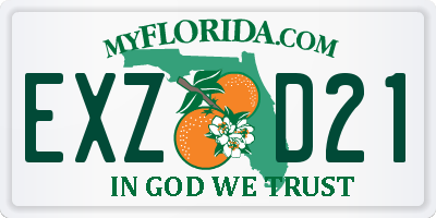 FL license plate EXZD21