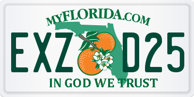 FL license plate EXZD25