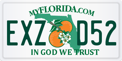 FL license plate EXZD52