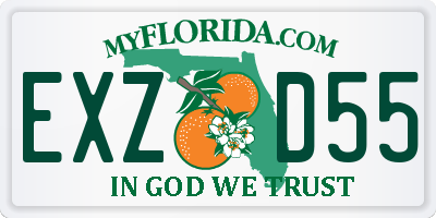FL license plate EXZD55