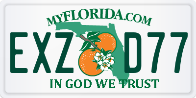 FL license plate EXZD77