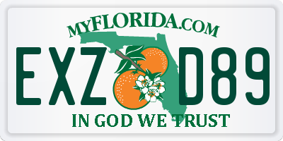 FL license plate EXZD89
