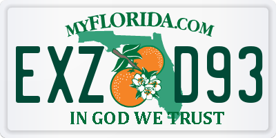 FL license plate EXZD93