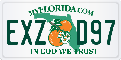 FL license plate EXZD97