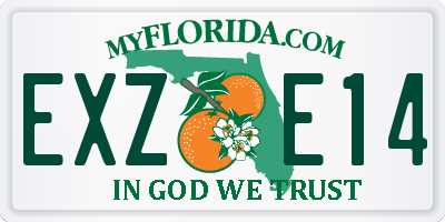 FL license plate EXZE14
