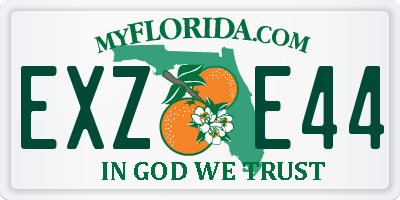 FL license plate EXZE44