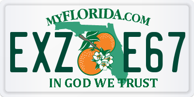 FL license plate EXZE67