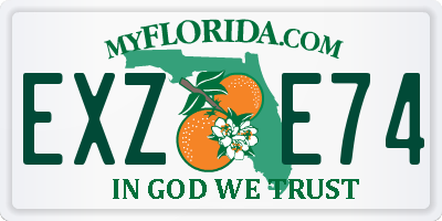 FL license plate EXZE74