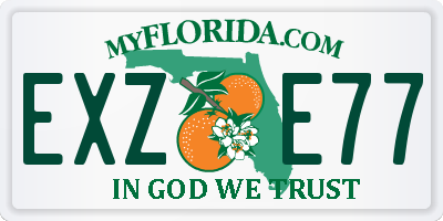 FL license plate EXZE77