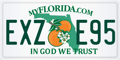 FL license plate EXZE95