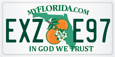 FL license plate EXZE97