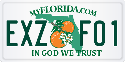FL license plate EXZF01