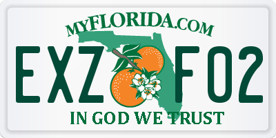 FL license plate EXZF02