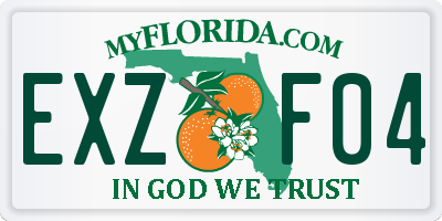 FL license plate EXZF04