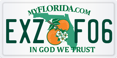 FL license plate EXZF06