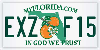 FL license plate EXZF15