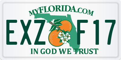 FL license plate EXZF17