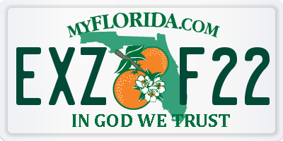 FL license plate EXZF22