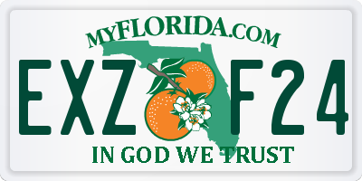 FL license plate EXZF24