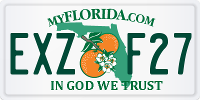 FL license plate EXZF27