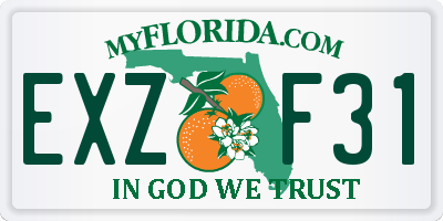 FL license plate EXZF31