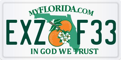 FL license plate EXZF33