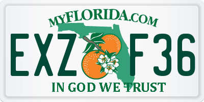 FL license plate EXZF36
