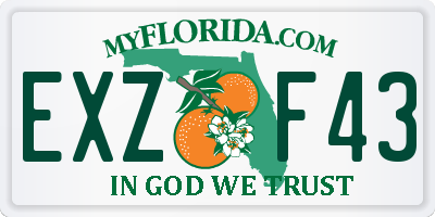 FL license plate EXZF43