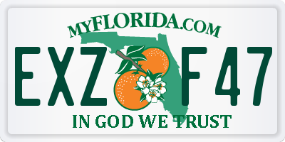 FL license plate EXZF47