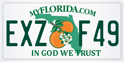 FL license plate EXZF49