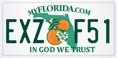 FL license plate EXZF51
