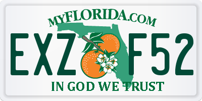 FL license plate EXZF52