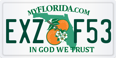 FL license plate EXZF53