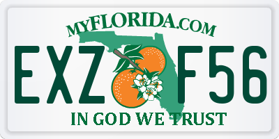 FL license plate EXZF56
