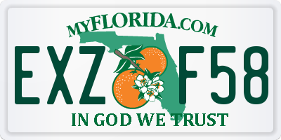 FL license plate EXZF58