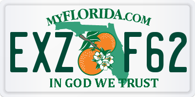 FL license plate EXZF62