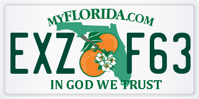 FL license plate EXZF63