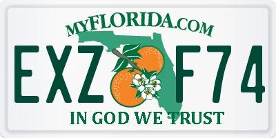FL license plate EXZF74