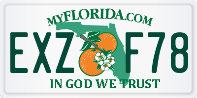 FL license plate EXZF78