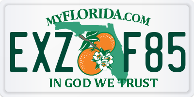 FL license plate EXZF85