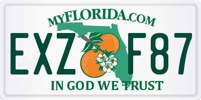 FL license plate EXZF87