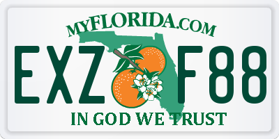 FL license plate EXZF88